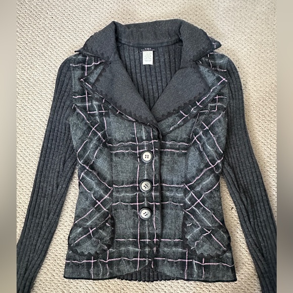 VEX Collection Jacket Wirh Rib Knit Sleeves and Back - Picture 1 of 12